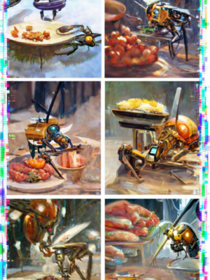 Apolinário’s an insect robot preparing a meal series